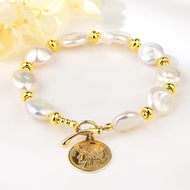 Show details for Funky Irregular Gold Plated Fashion Bracelet