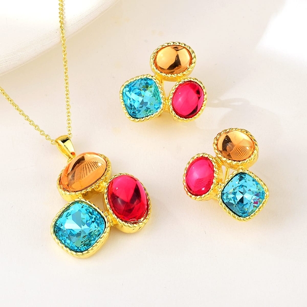 Picture of Sparkling Party Geometric 2 Piece Jewelry Set