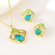 Show details for Zinc Alloy Blue 2 Piece Jewelry Set from Certified Factory
