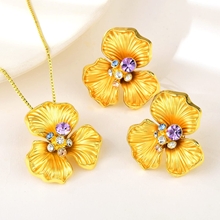 Show details for Zinc Alloy Flowers & Plants 2 Piece Jewelry Set from Certified Factory