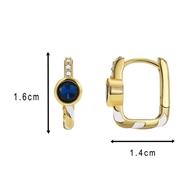 Picture of Origninal Geometric Copper or Brass Huggie Earrings