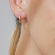Picture of Amazing Geometric Cubic Zirconia Huggie Earrings