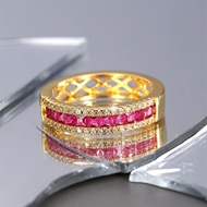 Picture of Impressive Red Party Fashion Ring with Beautiful Craftmanship