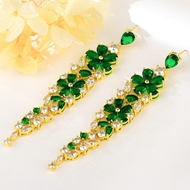 Picture of Featured Colorful Artificial Crystal Dangle Earrings with Full Guarantee