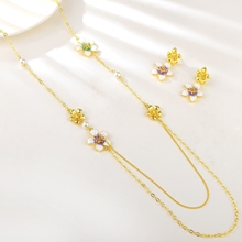Show details for Nickel Free Gold Plated Enamel 2 Piece Jewelry Set with No-Risk Refund