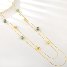 Show details for Classic Green Fashion Sweater Necklace at Unbeatable Price