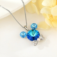Show details for Party Blue Pendant Necklace with Beautiful Craftmanship