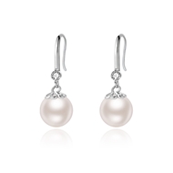 Picture of Most Popular Artificial Pearl Cute Dangle Earrings