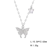 Picture of Fancy Butterfly White Pendant Necklace