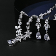 Picture of Trendy Platinum Plated Luxury 2 Piece Jewelry Set with No-Risk Refund