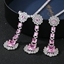Show details for Charming Pink Flowers & Plants 2 Piece Jewelry Set As a Gift