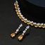 Show details for Attractive Yellow Cubic Zirconia 2 Piece Jewelry Set at Super Low Price