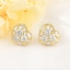 Show details for Fashion Cubic Zirconia Gold Plated Dangle Earrings