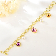Picture of Eye-Catching Colorful Artificial Pearl Fashion Bangle at Factory Price