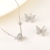 Picture of 925 Sterling Silver Butterfly 2 Piece Jewelry Set at Super Low Price