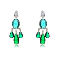 Picture of Featured Green Luxury Dangle Earrings with Full Guarantee