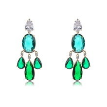 Show details for Featured Green Luxury Dangle Earrings with Full Guarantee