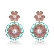 Picture of Beautiful Cubic Zirconia Party Dangle Earrings