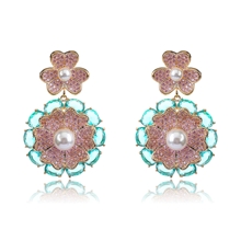 Show details for Beautiful Cubic Zirconia Party Dangle Earrings