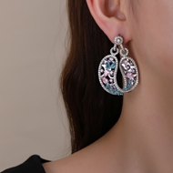 Picture of Most Popular Cubic Zirconia Colorful Dangle Earrings