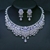Picture of Good Cubic Zirconia Platinum Plated 2 Piece Jewelry Set
