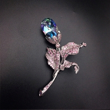 Show details for Brand New Pink Platinum Plated Brooche with Easy Return