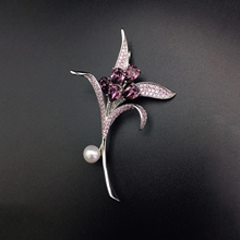 Show details for Irresistible Purple Fashion Brooche in Exclusive Design