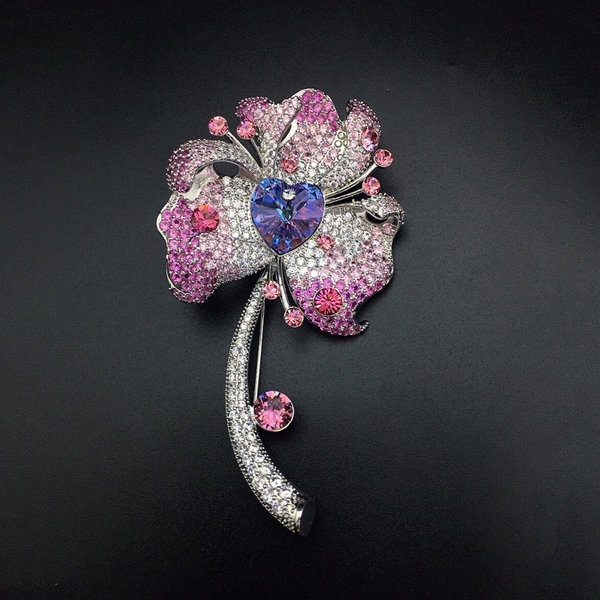 Picture of Sparkly Party Flower Brooche