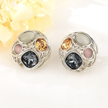 Show details for Brand New Platinum Plated Geometric Dangle Earrings with Full Guarantee