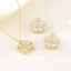 Show details for Wholesale Gold Plated Delicate 2 Piece Jewelry Set with No-Risk Return