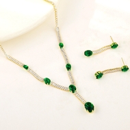 Show details for Delicate Gold Plated 2 Piece Jewelry Set with Worldwide Shipping