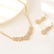Show details for Nice Cubic Zirconia Flowers & Plants 2 Piece Jewelry Set