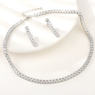 Show details for Unique Cubic Zirconia Copper or Brass 2 Piece Jewelry Set