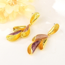 Show details for Zinc Alloy Purple Dangle Earrings with Unbeatable Quality