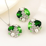 Picture of Classic Artificial Crystal 2 Piece Jewelry Set with Beautiful Craftmanship