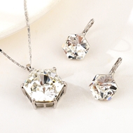 Show details for Beautiful Swarovski Element Geometric 2 Piece Jewelry Set