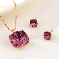 Show details for Famous Geometric Swarovski Element 2 Piece Jewelry Set