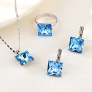 Show details for Charming Platinum Plated Fashion 3 Piece Jewelry Set As a Gift