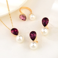 Show details for Filigree Geometric Copper or Brass 3 Piece Jewelry Set