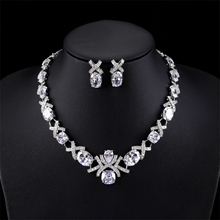 Show details for Hypoallergenic Platinum Plated Party 2 Piece Jewelry Set with Easy Return