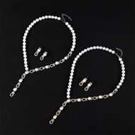 Picture of Inexpensive Copper or Brass White 2 Piece Jewelry Set from Reliable Manufacturer