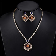 Show details for Origninal Flowers & Plants Blue 2 Piece Jewelry Set