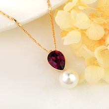 Show details for Unique Swarovski Element Geometric Pendant Necklace