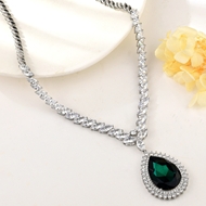 Show details for Affordable Copper or Brass Swarovski Element Pendant Necklace From Reliable Factory