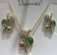 Show details for Wholesale Simple Moon 2 Piece Jewelry Set with No-Risk Return